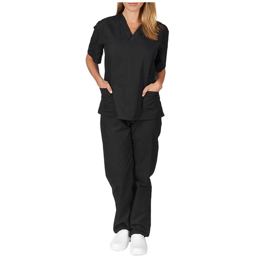 Women's Solid Color Pocket Nursing Work Uniforms Uniform