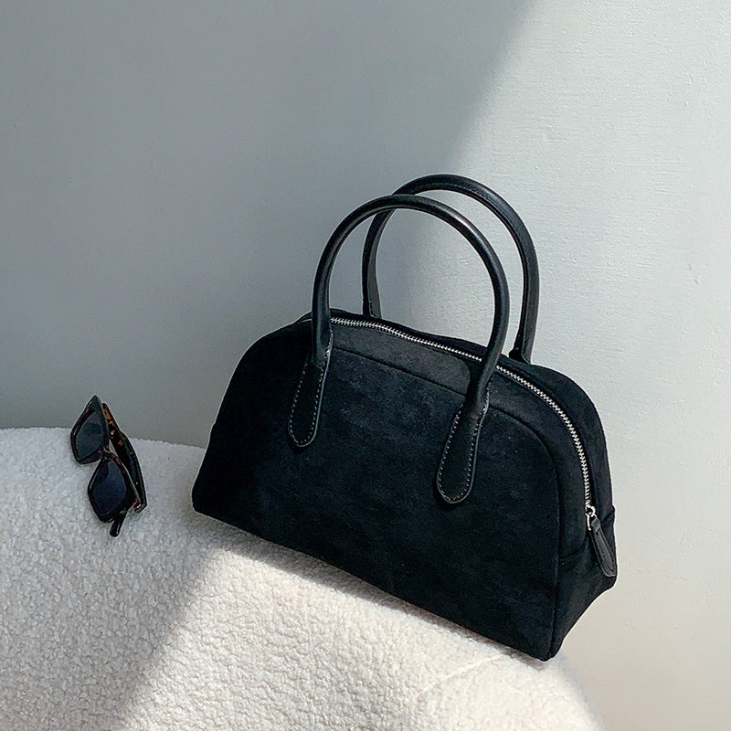 Women's Elegance Retro Large Capacity Design Suede Handbags