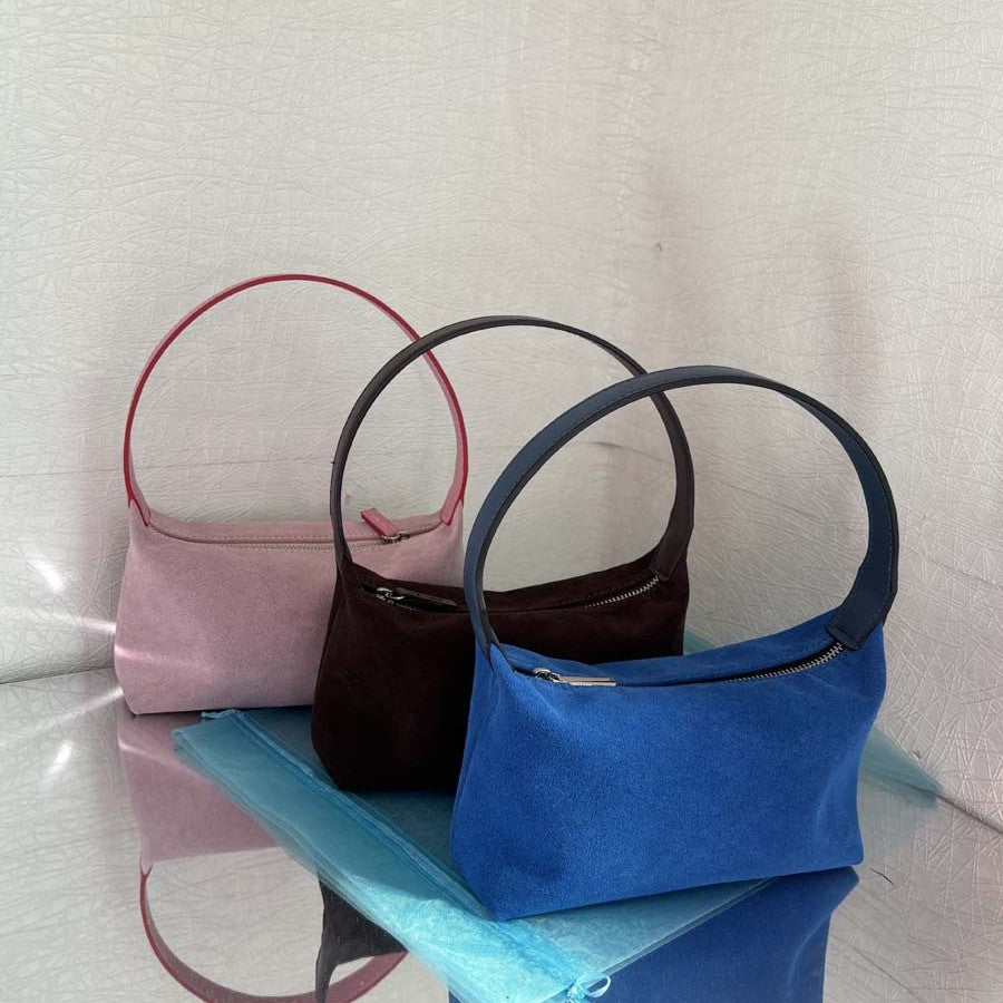 Korean Style Vintage Suede Simple Underarm Bags