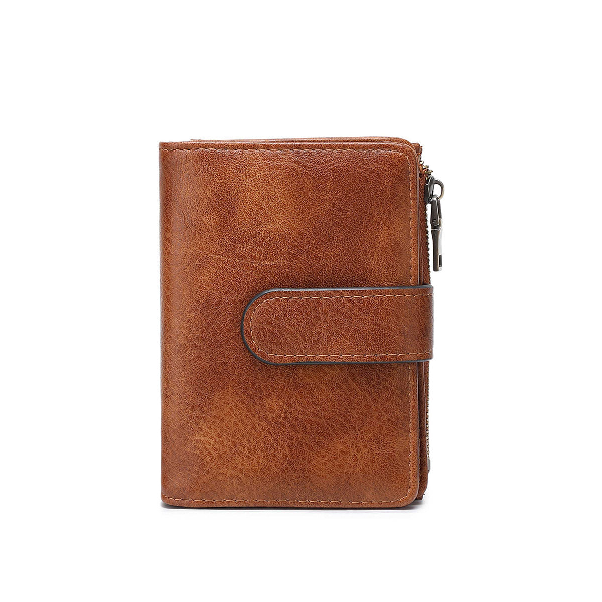 Women's Swiping Multiple Slots Simple Tri Fold Ladies Wallet