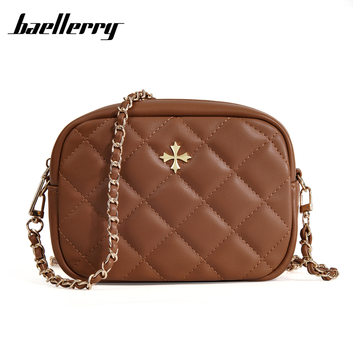 Lady's Fashion Quilted Rhombus Plaid Large Shoulder Bags