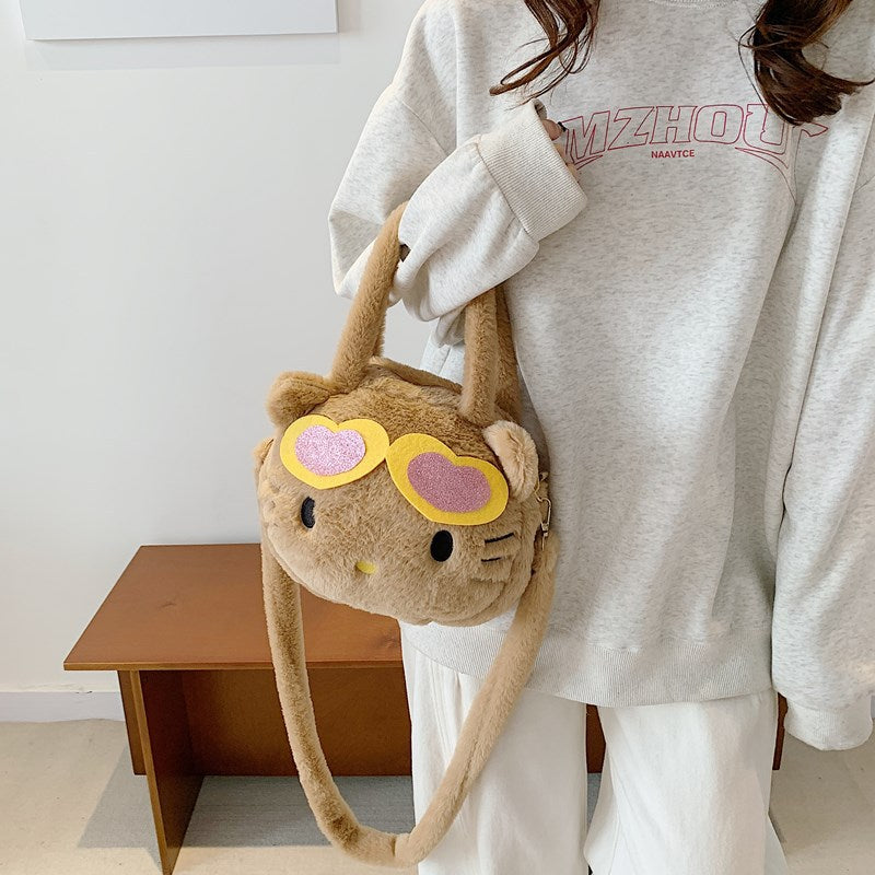 High Plush Cartoon Cute Toothless Big Head Women's Messenger Bag