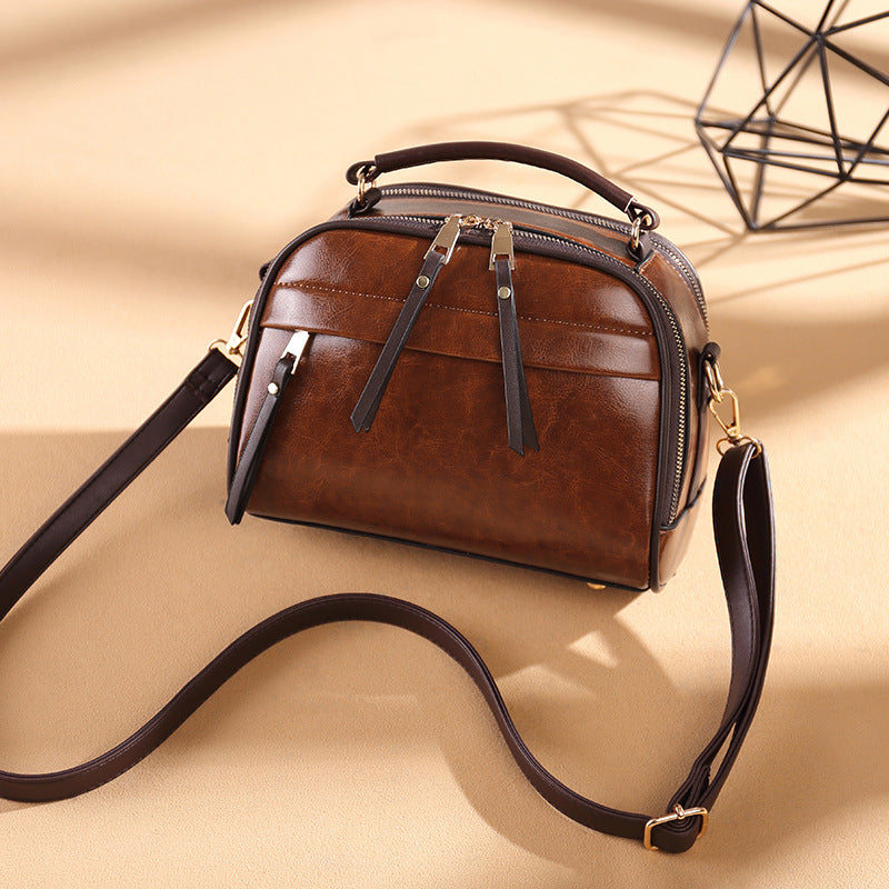 Women's Retro Style Oil Wax Leather More Than Women's Messenger Bag