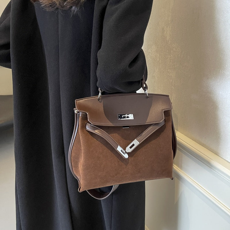 Women's Large Suede Kelly Fashion Underarm For Crossbody Bags