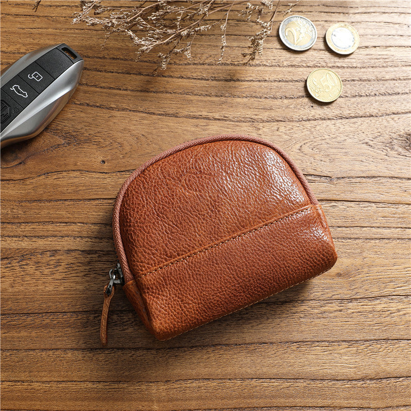 Women's & Men's & Retro Vegetable Tanned Leather Cowhide Large Capacity Ladies Wallets