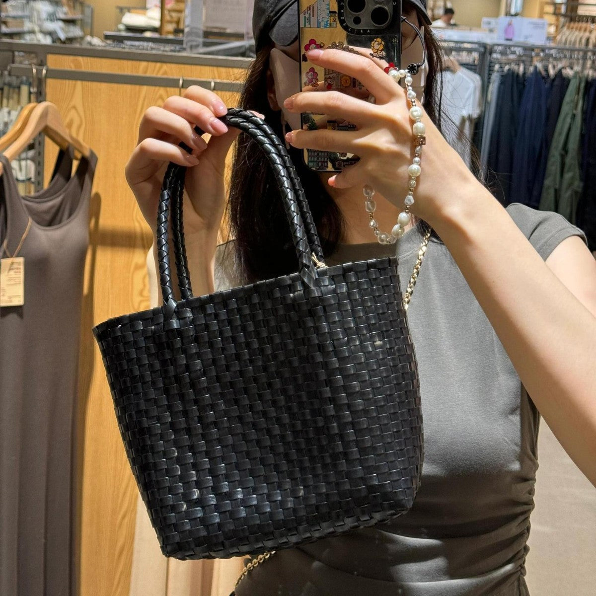 Women's Woven Summer Hand-woven Vegetable Basket Environmental Protection Material Women's Handbag