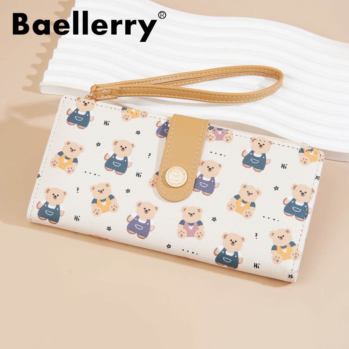 Women's Korean Cute Bear Multi Slots Thin Ladies Wallet