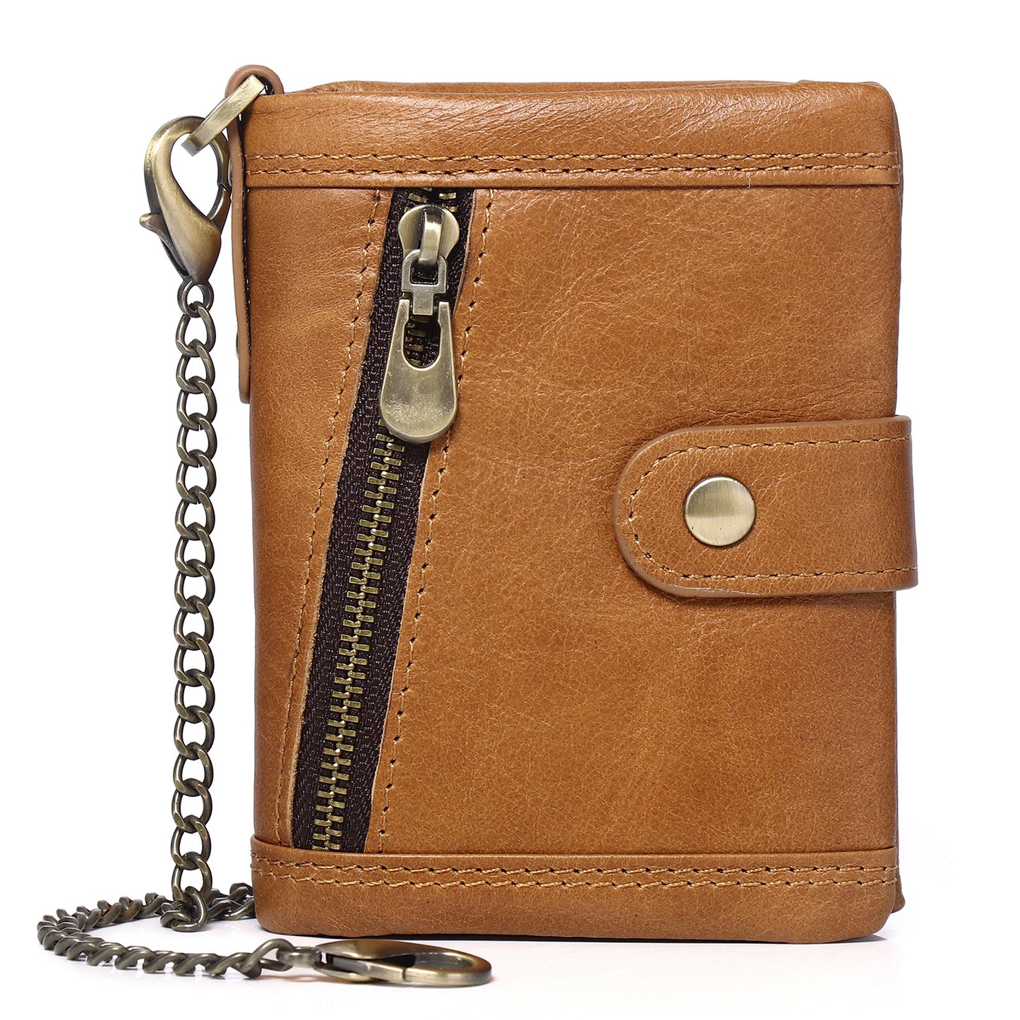 Men's Classy Leather Swiping Short Cowhide Men's Wallets