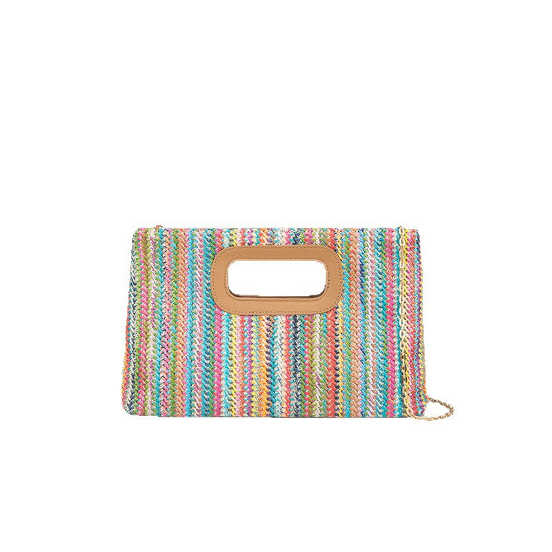 Women's Summer Popular Straw Woven Beach Fashion Women's Handbag