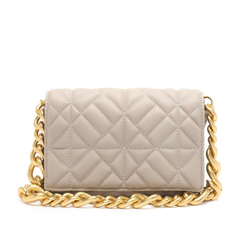 Women's Fashion Classic Style Thick Chain Embroidered Shoulder Bags