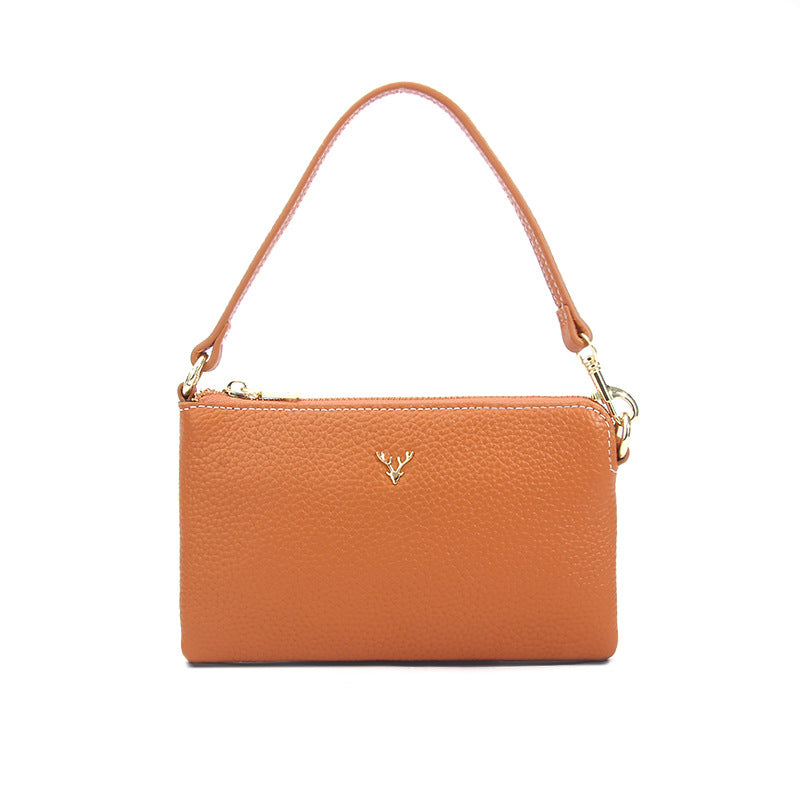 Women's Top Layer Cattlehide Leather Fashion Deer Head Bags