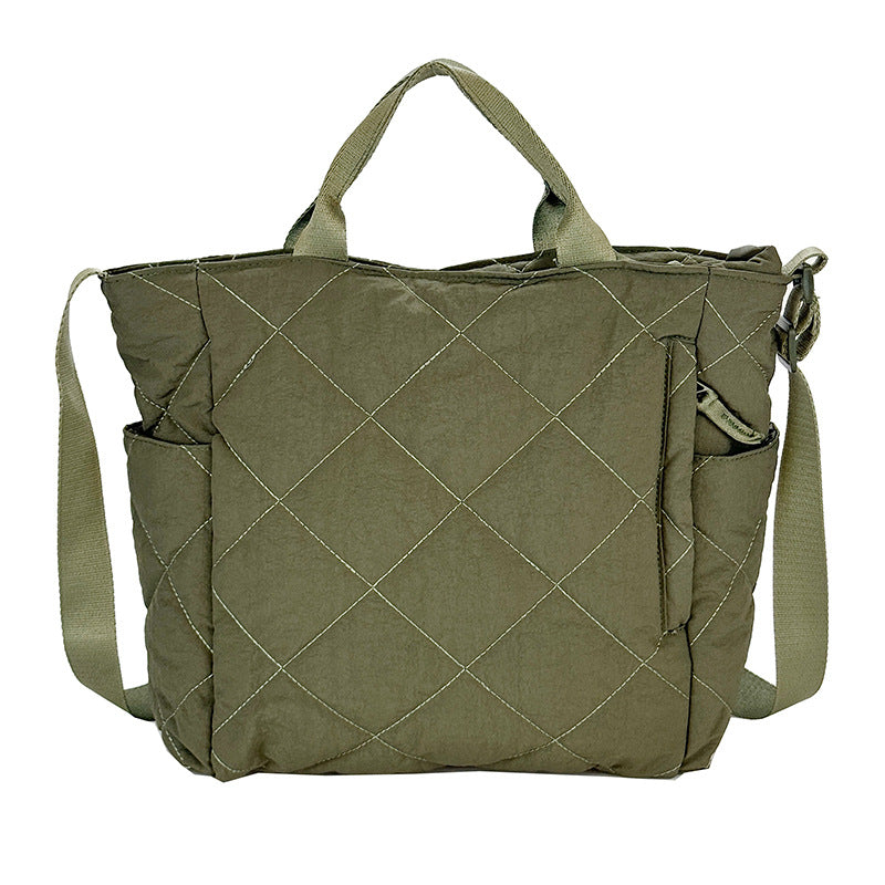 Textured Down Commuter Large Capacity Campus Class Commute Women's Handbag