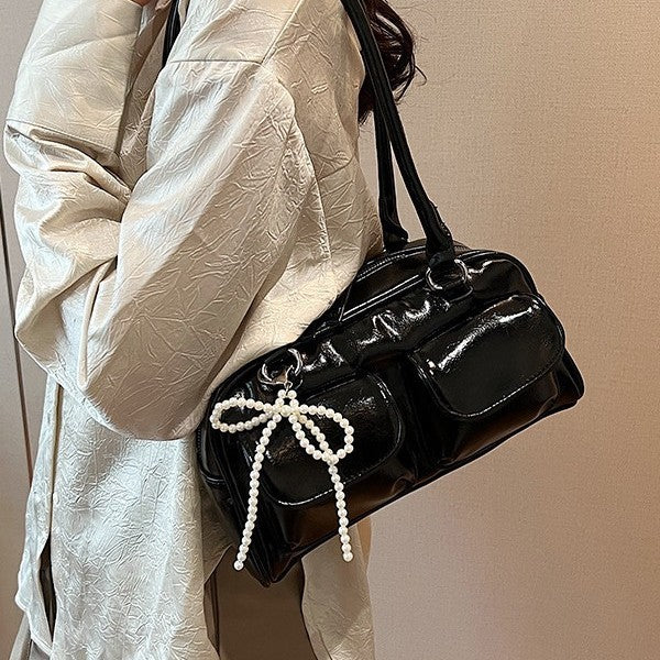 Niche Retro Underarm Double Pocket Stitching Bags