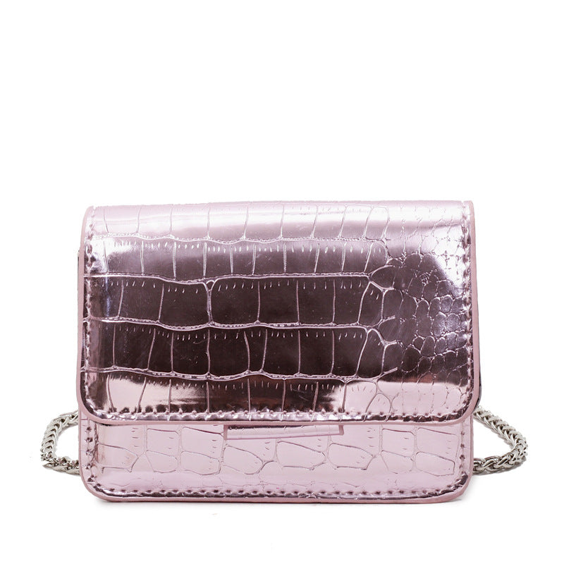 Western Style Design Popular Glossy Summer Fashion Simple Chain Women's Shoulder Bag