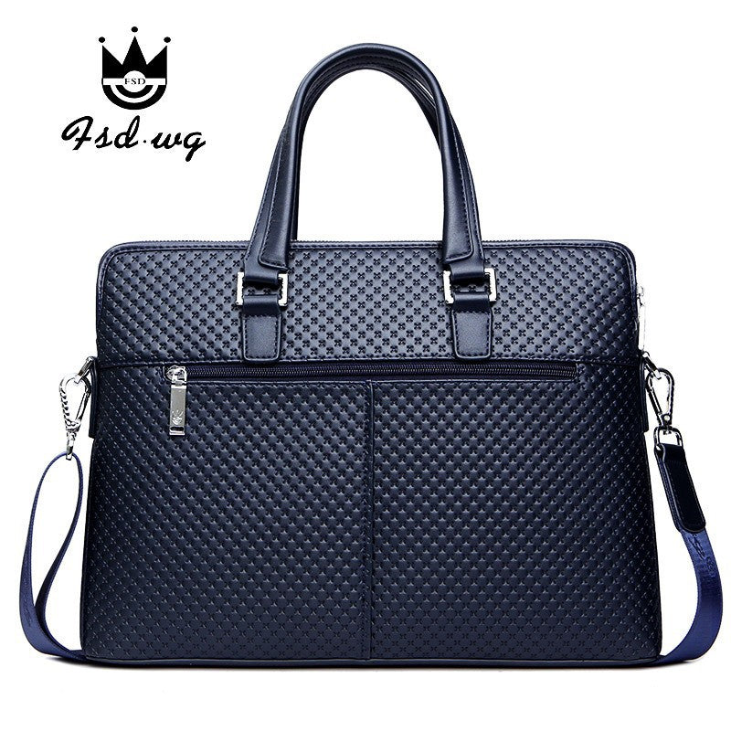 Men's Beautiful Embossed Cross Pattern Portable Men's Briefcases