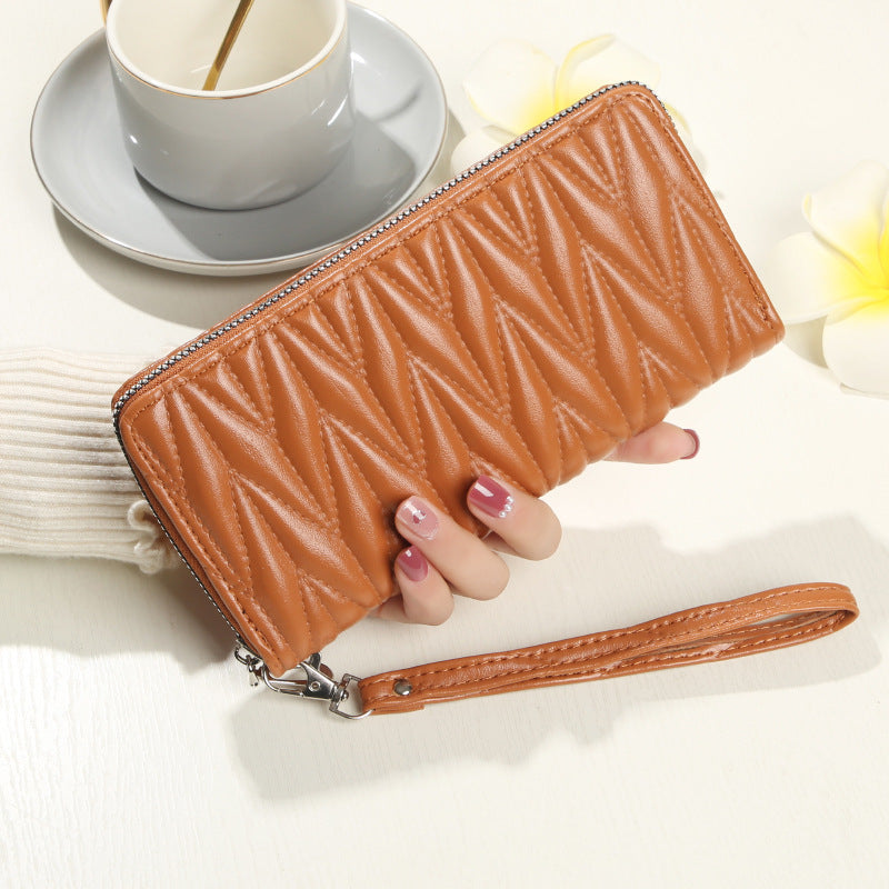 Women's Zipper Fashion Large Capacity Soft Leather Change Bags