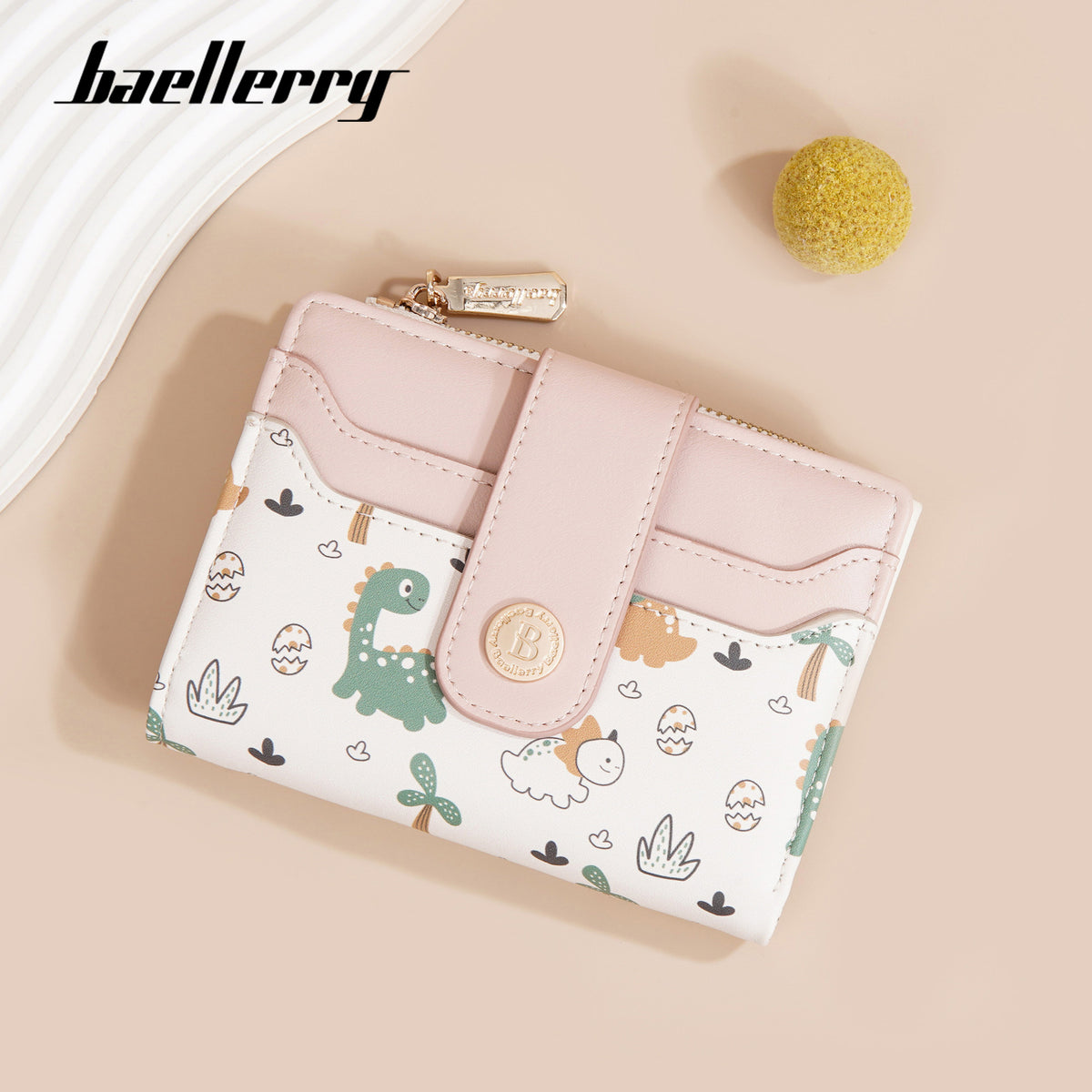 Women's Versatile Cartoon Printing Short Cute Large Capacity Two Ladies Wallet