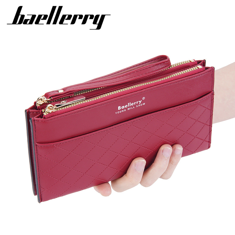 Women's Long Korean Style Versatile Double Zipper Ladies Wallet