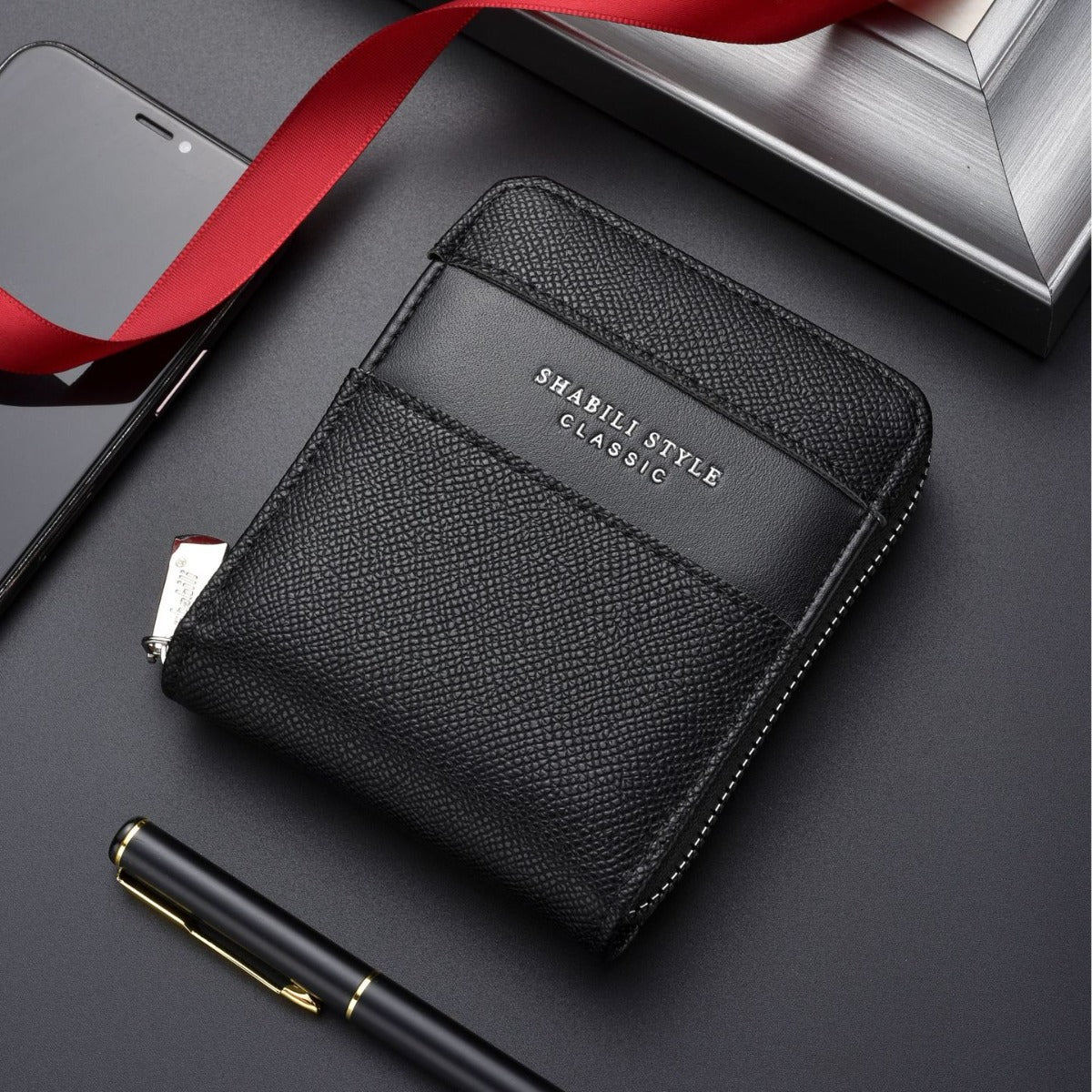 Men's Short Vintage Multifunctional Zipper Simple Fashion Large Men's Wallets
