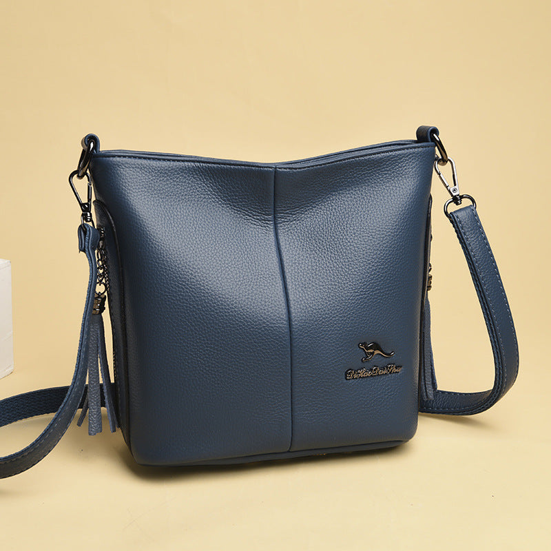 Women's Kangaroo Leather Tassel Lady Fashion Shoulder Bags