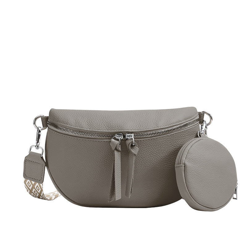 Women's Retro Soft Leather Fashion Strap Wide Straps Purses