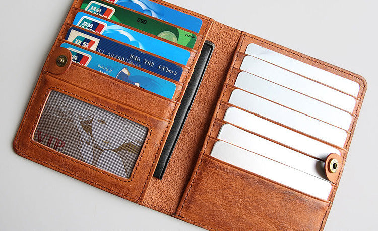 Men's Retro Genuine Leather Driving License Card Holder