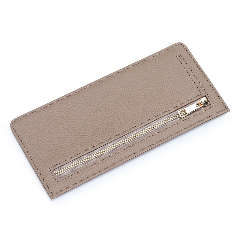 Women's Long Full First Layer Cowhide Genuine Ladies Wallet