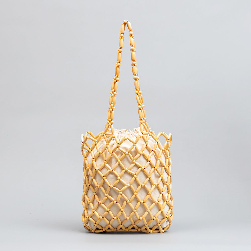 Beads Decoration Hand-woven Female Summer Niche Shoulder Bags