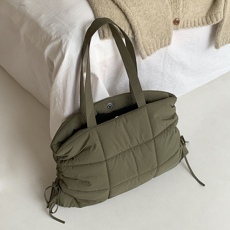 Winter Large Capacity Rhombus Feeding Cotton Bags