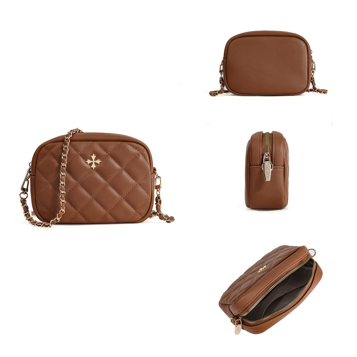 Lady's Fashion Quilted Rhombus Plaid Large Shoulder Bags