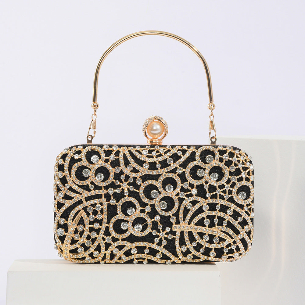 Women's Diamond Vintage Banquet Clutch Formal Dress Evening Bags