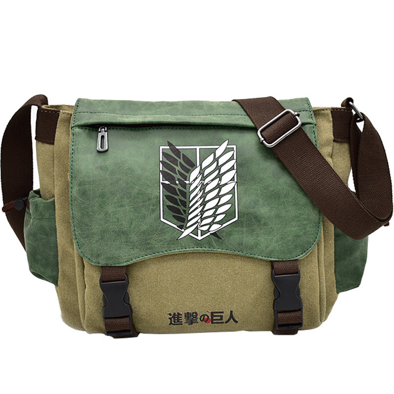 No Cartoon Animation Leisure Korean Style Men's Messenger Bags