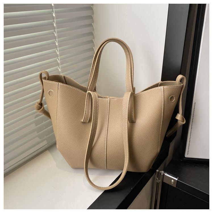 Women's Large Capacity Trendy Fashion Solid Color Korean Bags