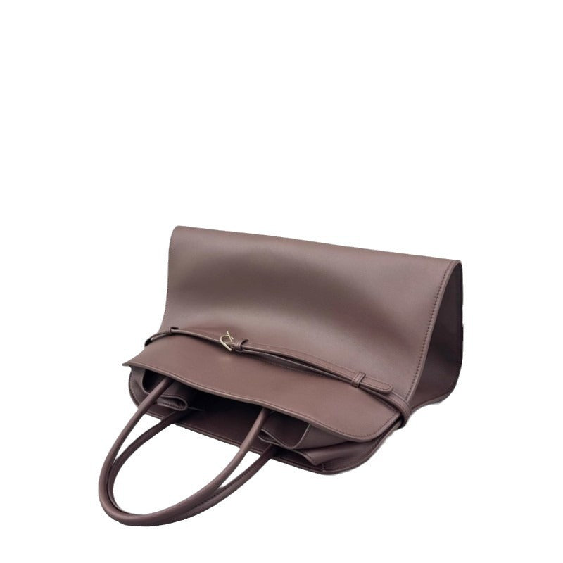 Large Capacity Commuter Cowhide High-grade French Handbags