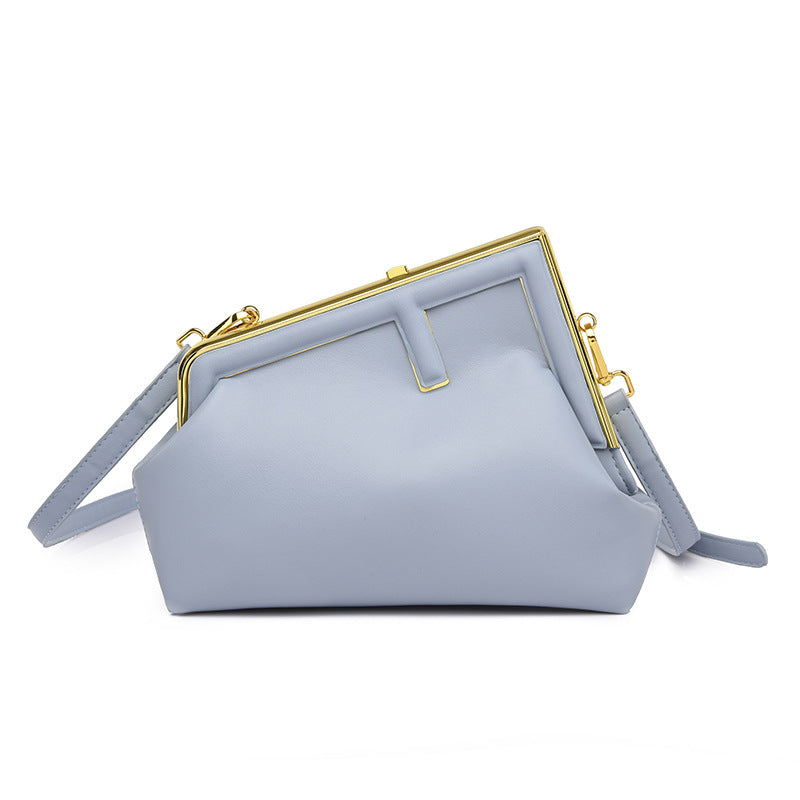 Women's Metal Clip Mouth Fashion Retro Simple Crossbody Bags
