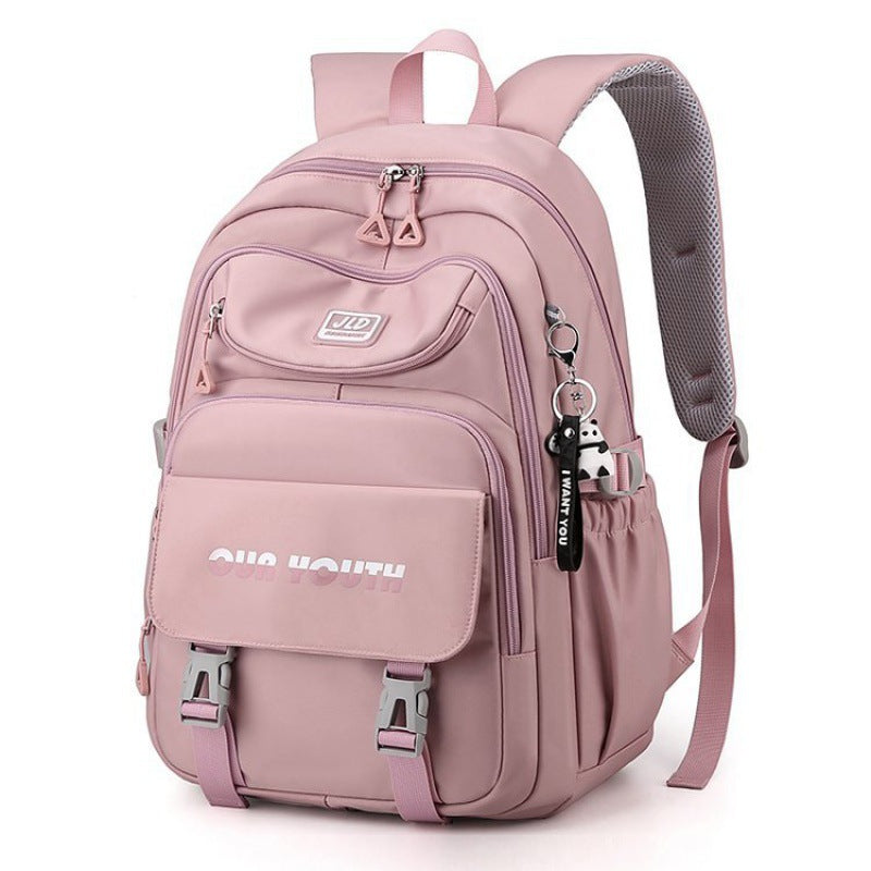 Fashion Early High College Female Double Backpacks