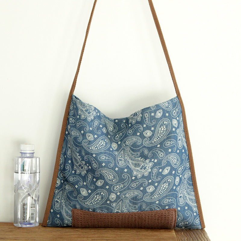 Women's Cool Linen Retro Floral Lightweight Shoulder Bags