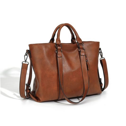 Women's Fashion Soft Leather Large Capacity Totes Handbags