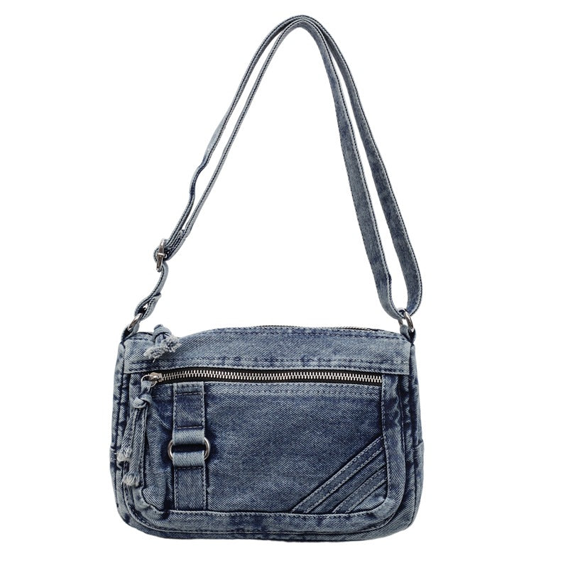 Women's Fashion Denim Urban Simple College Style Women's Messenger Bag