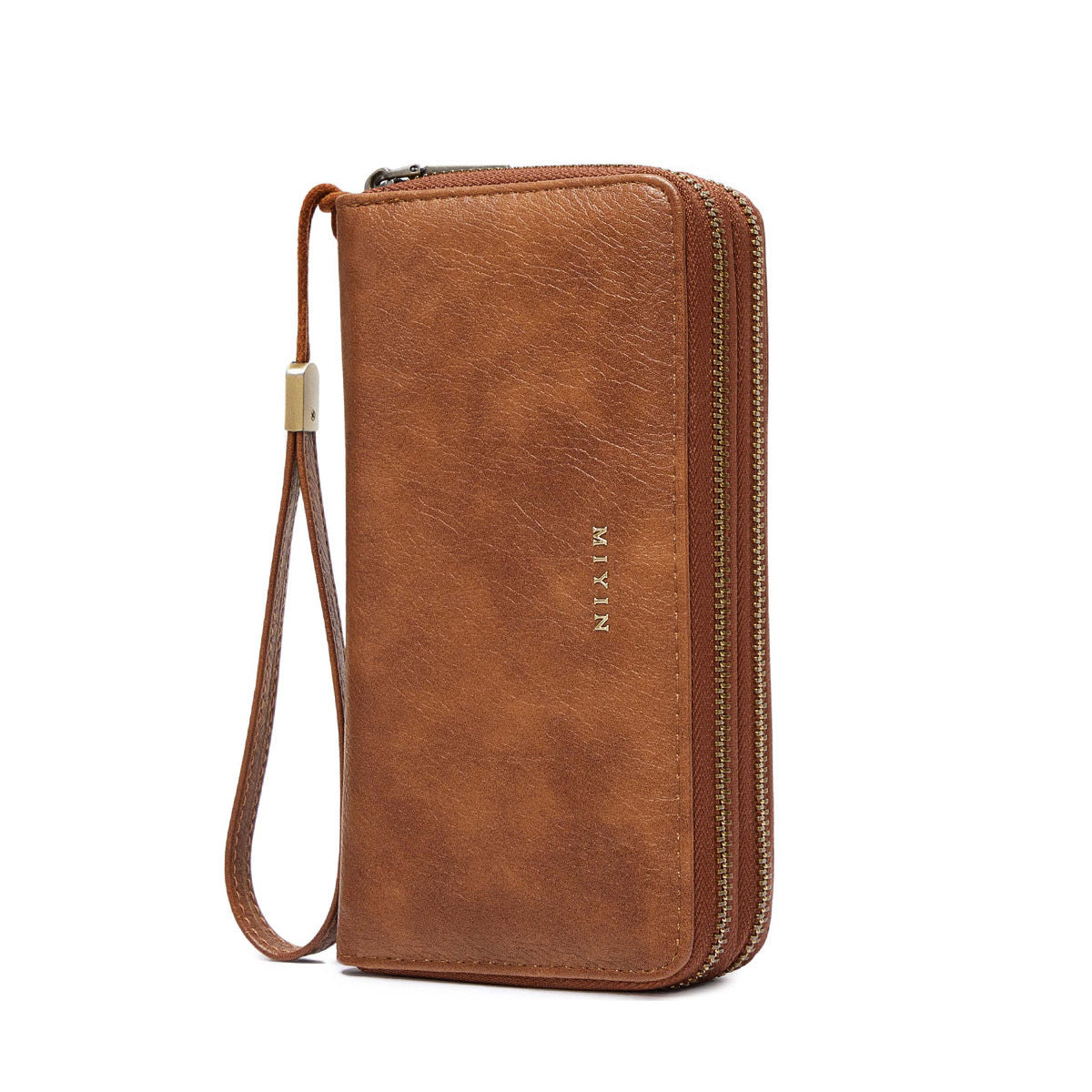 Women's Swiping Double Zipper Large Capacity Long Vintage Ladies Wallet