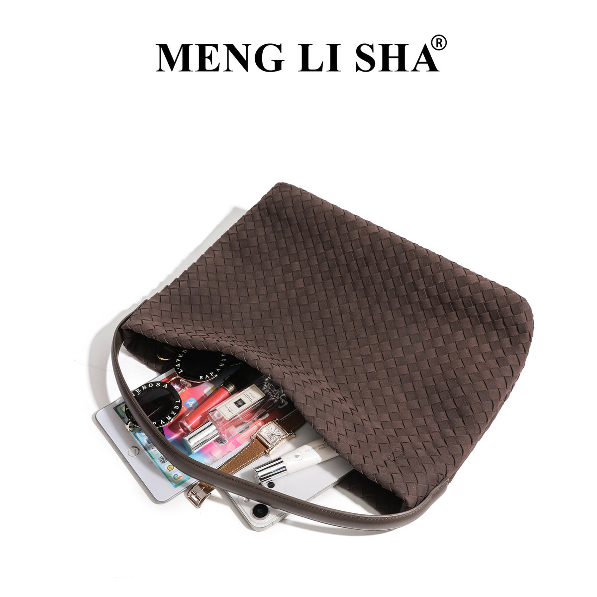 Retro High-grade Frosted Hand-woven Commuter Large Capacity Women's Shoulder Bag