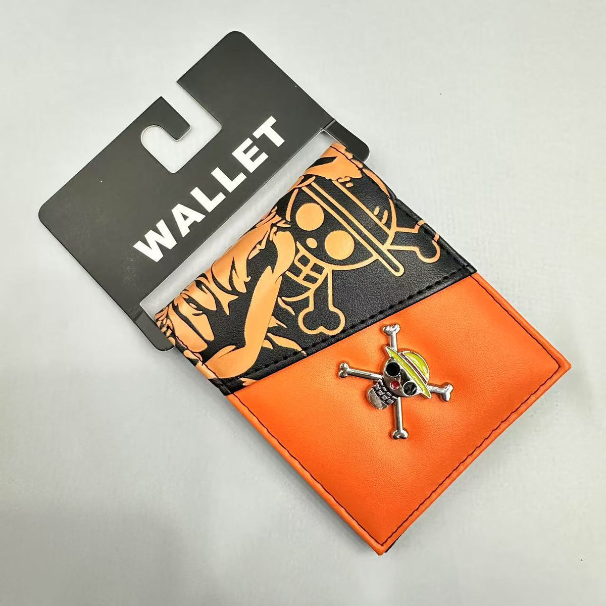 Men's Anime Peripheral One Piece Metal Logo Ladies Wallet