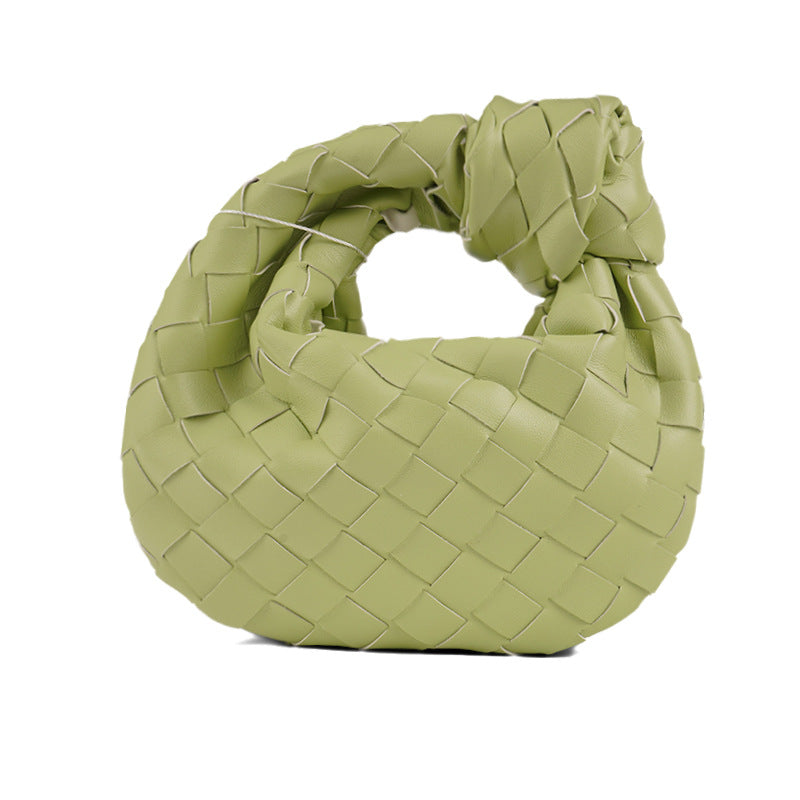 Mini Woven Handmade Croissant Gold Hardware Handbags
