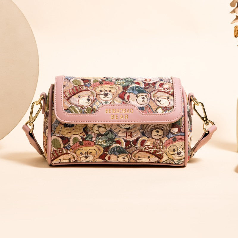 Fashion Color Contrast Single Room White Western Style Shoulder Bags