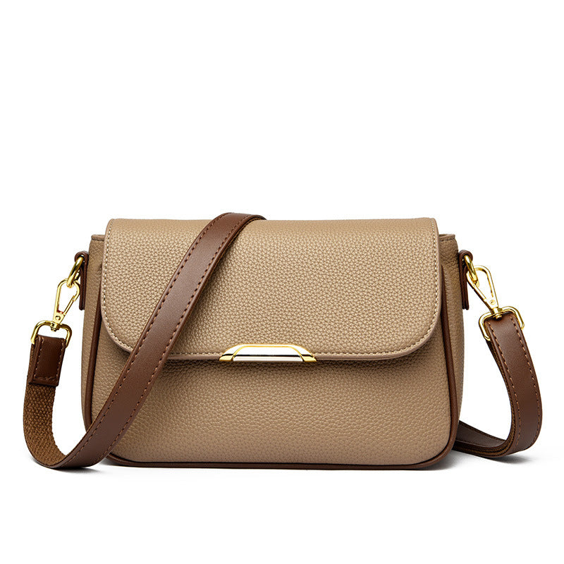 Women's Good-looking Large Flap Wide Narrow Strap Small Square Bags