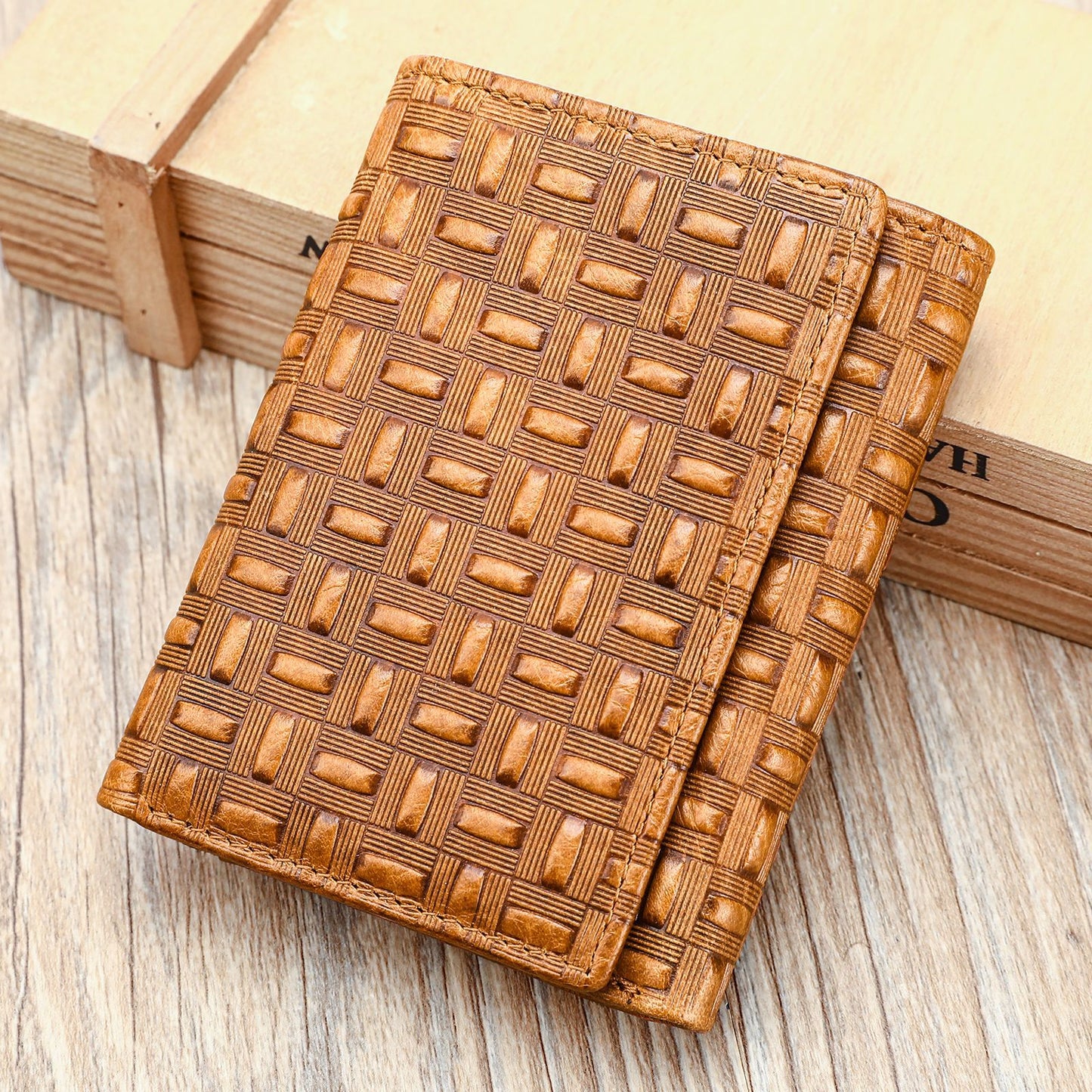 Men's American Gold Clip Swiping Multiple Slots Short Men's Wallets