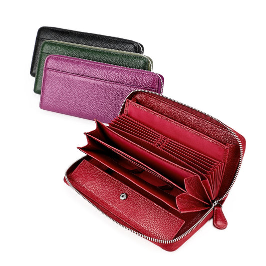 Women's & Men's & Fashion Organ Clutch Zipper Change Ladies Wallets