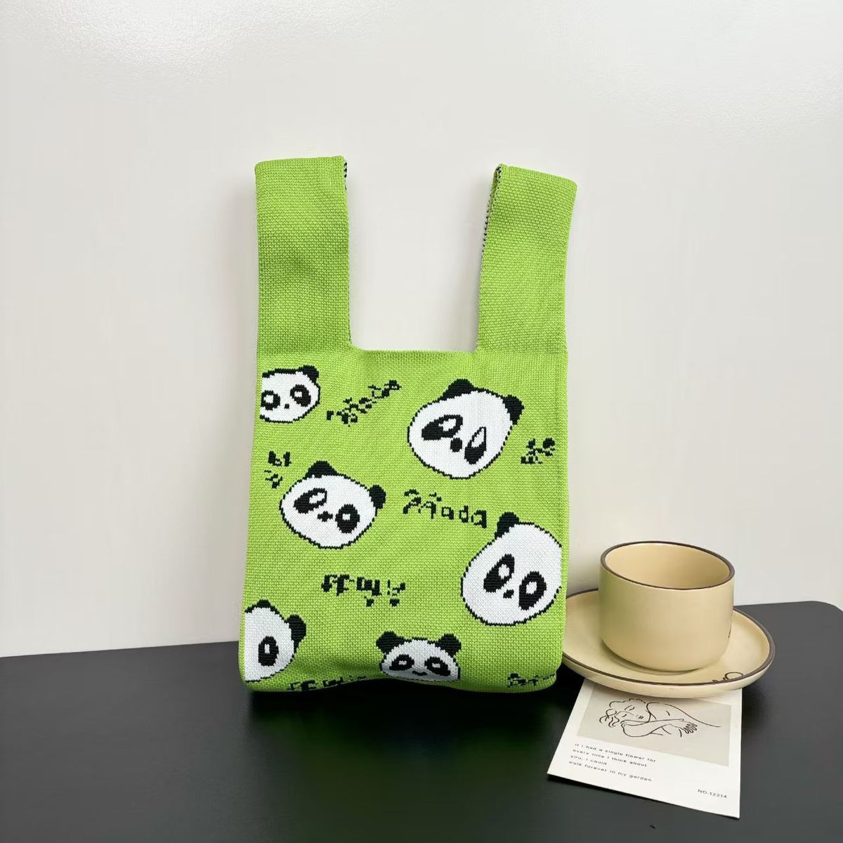 Women's Cute Panda Knitted Gift Niche High-grade Women's Handbag