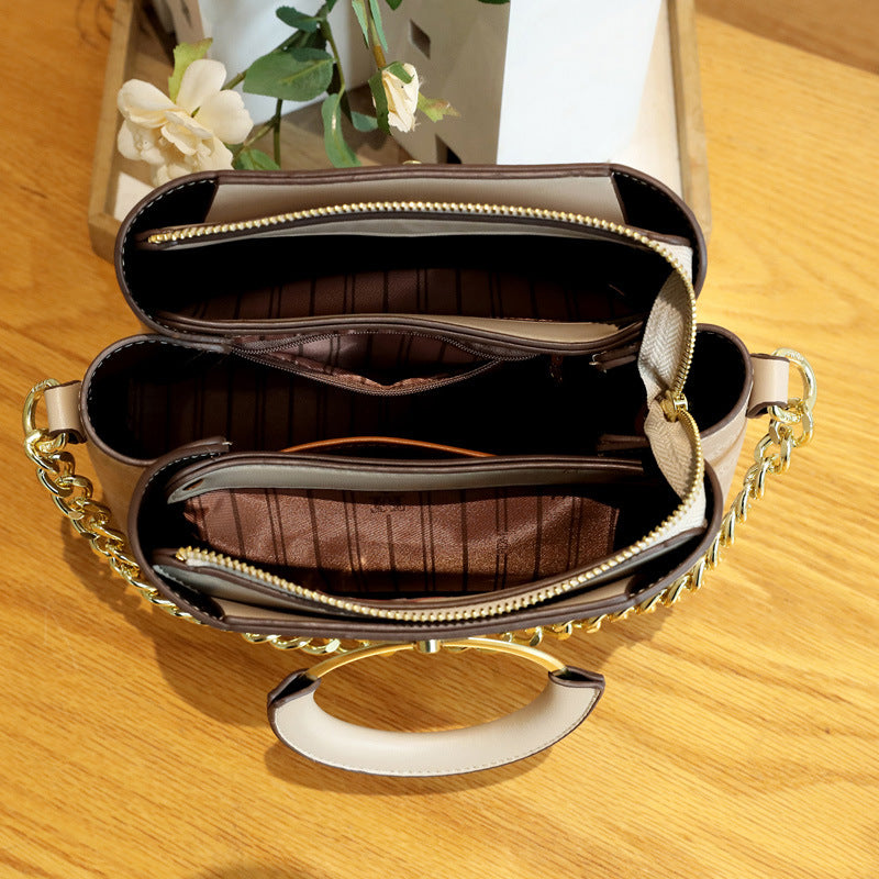 Niche Portable Commuter Fashion Soft Leather Crossbody Bags