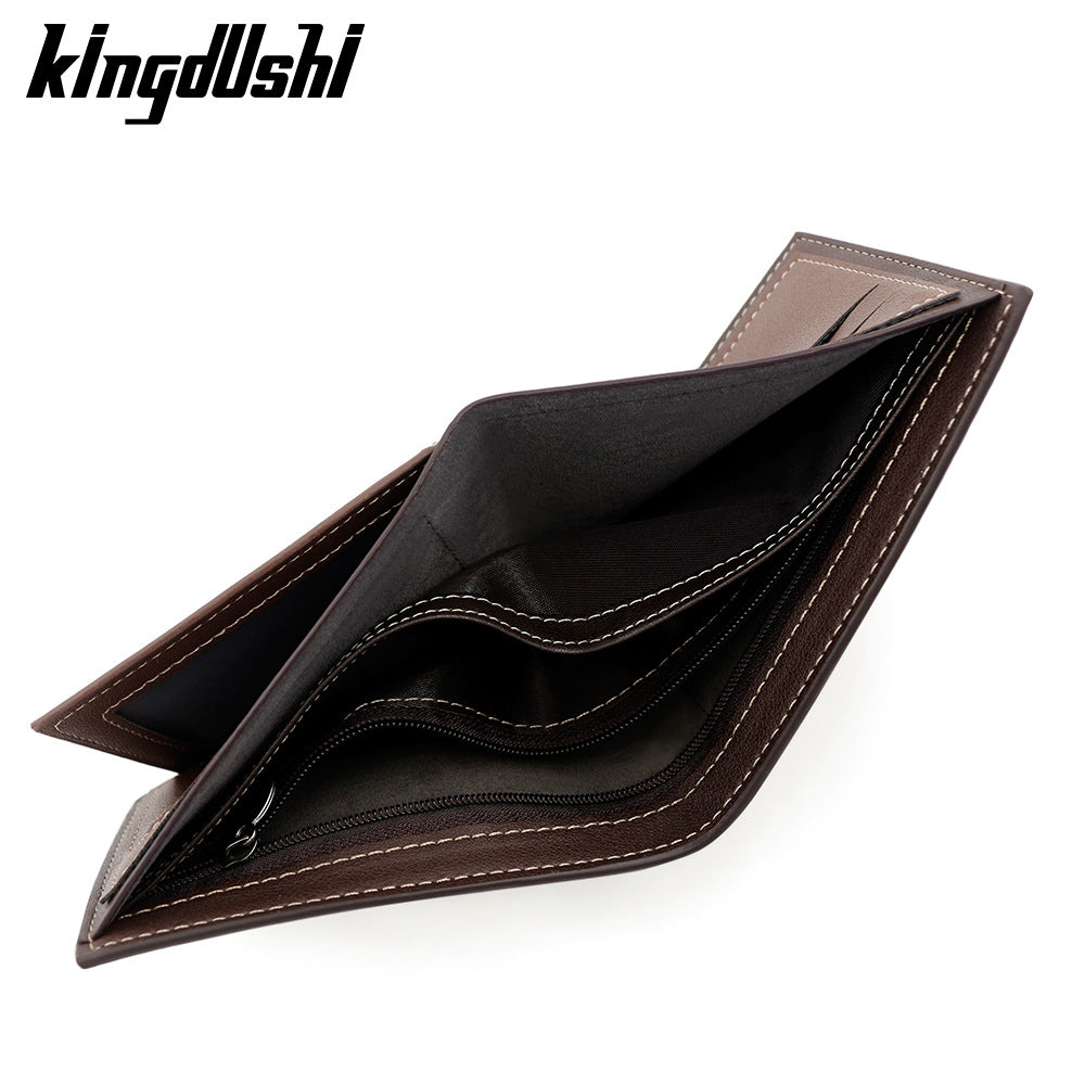 Men's Vintage Stone Pattern Multiple Slots Hinge Men's Wallet